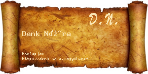 Denk Nóra névjegykártya