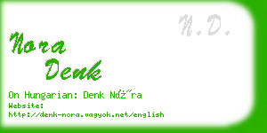 nora denk business card